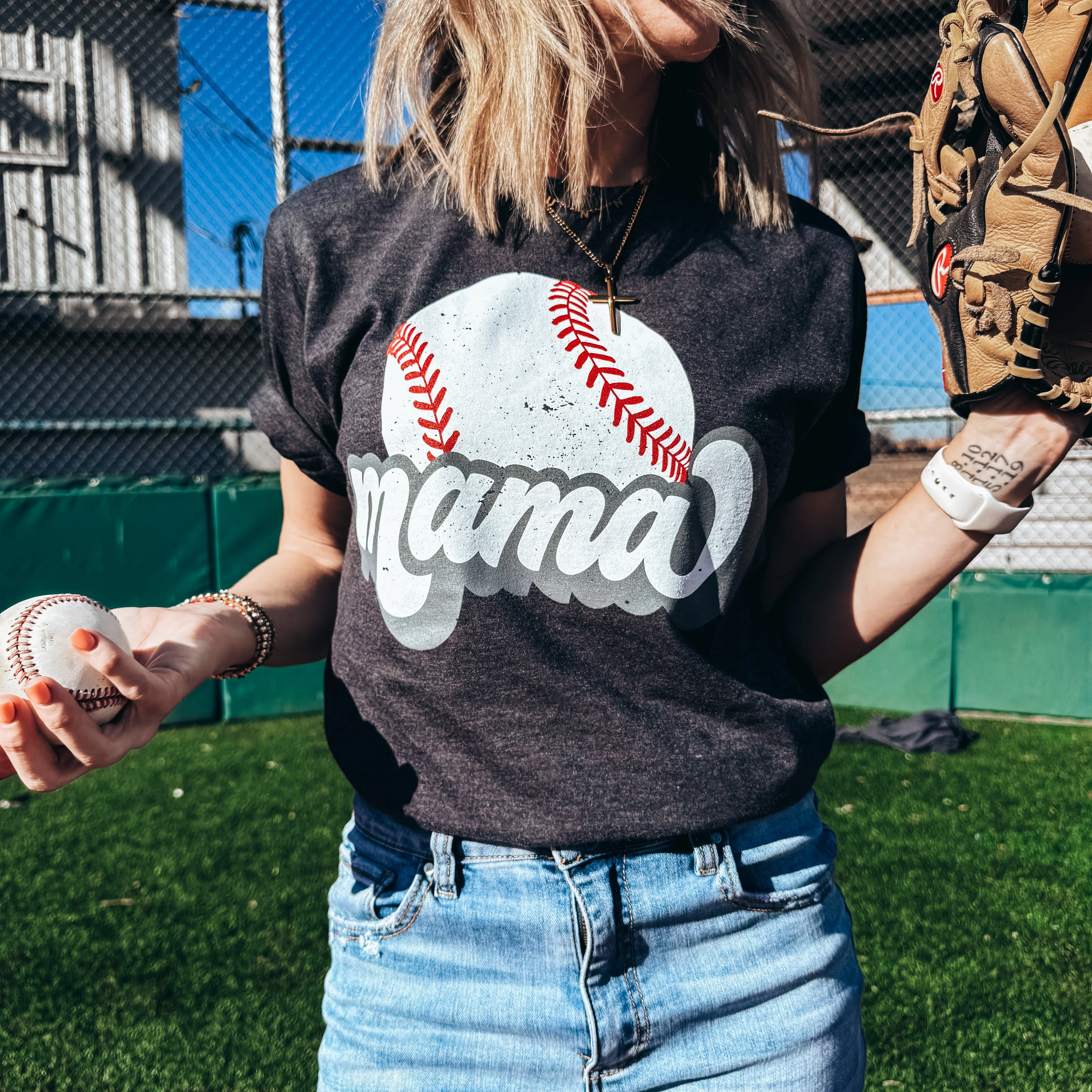 Baseball Mama Tee - Image 2
