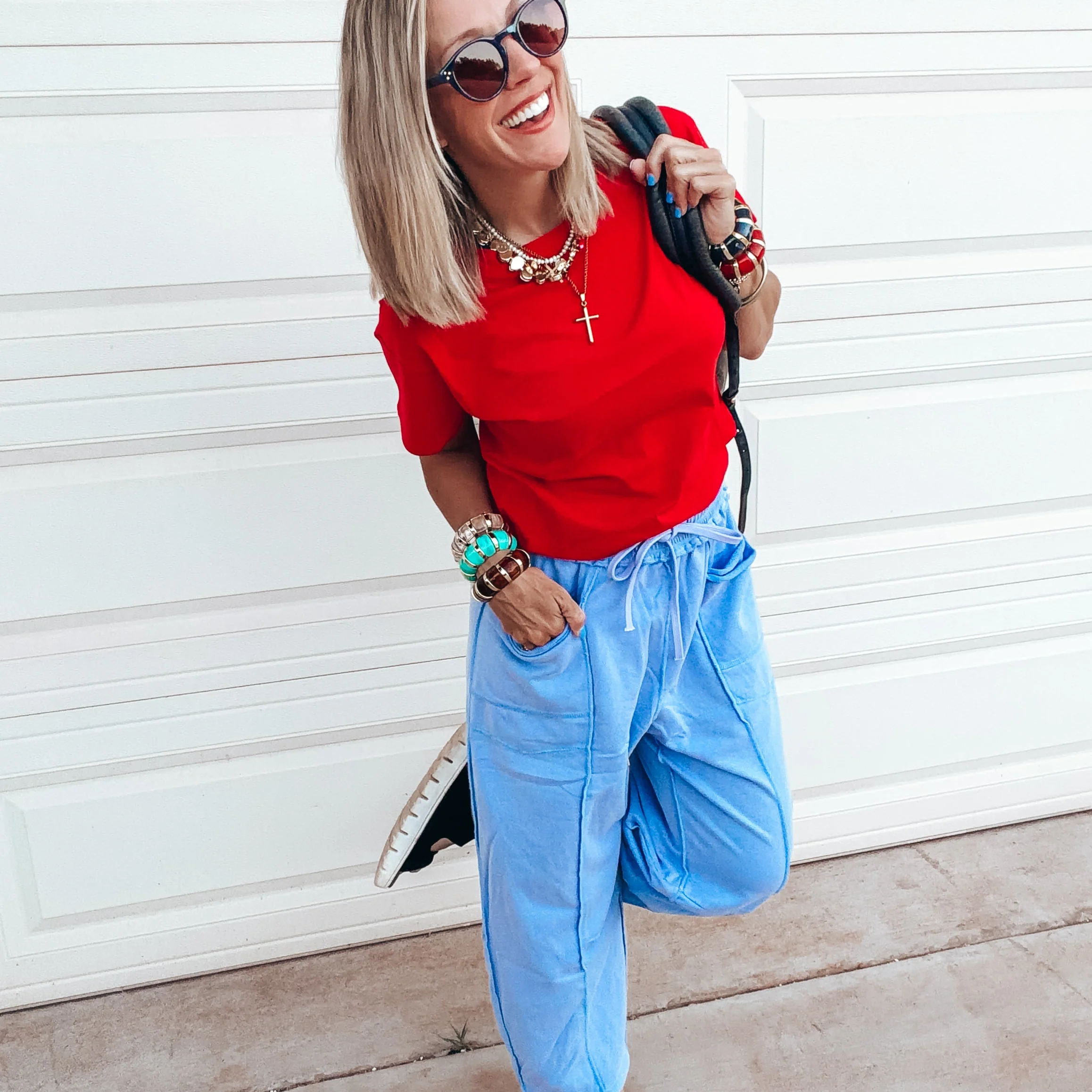 Braxton Barrel Louge Pants - PERIWINKLE - Image 2