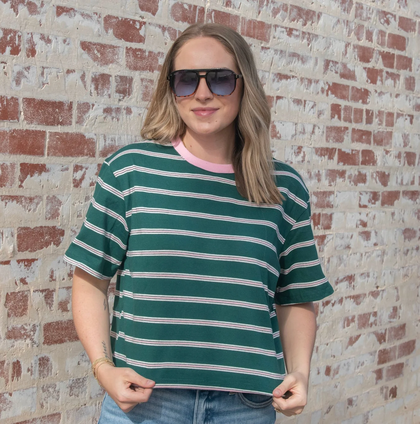 Dawson Daily Top - GREEN/PINK - Image 2