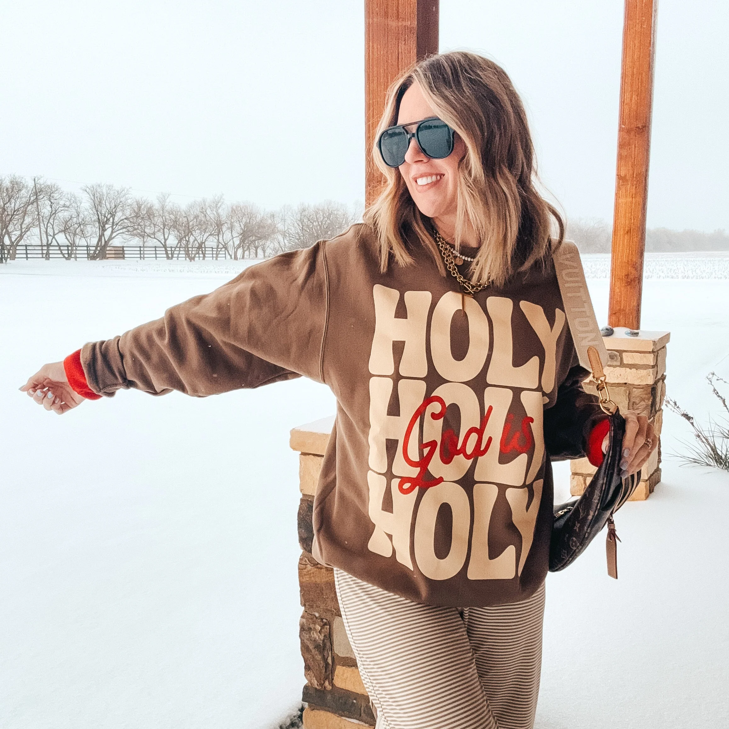 God is Holy Woodland Brown Sweatshirt