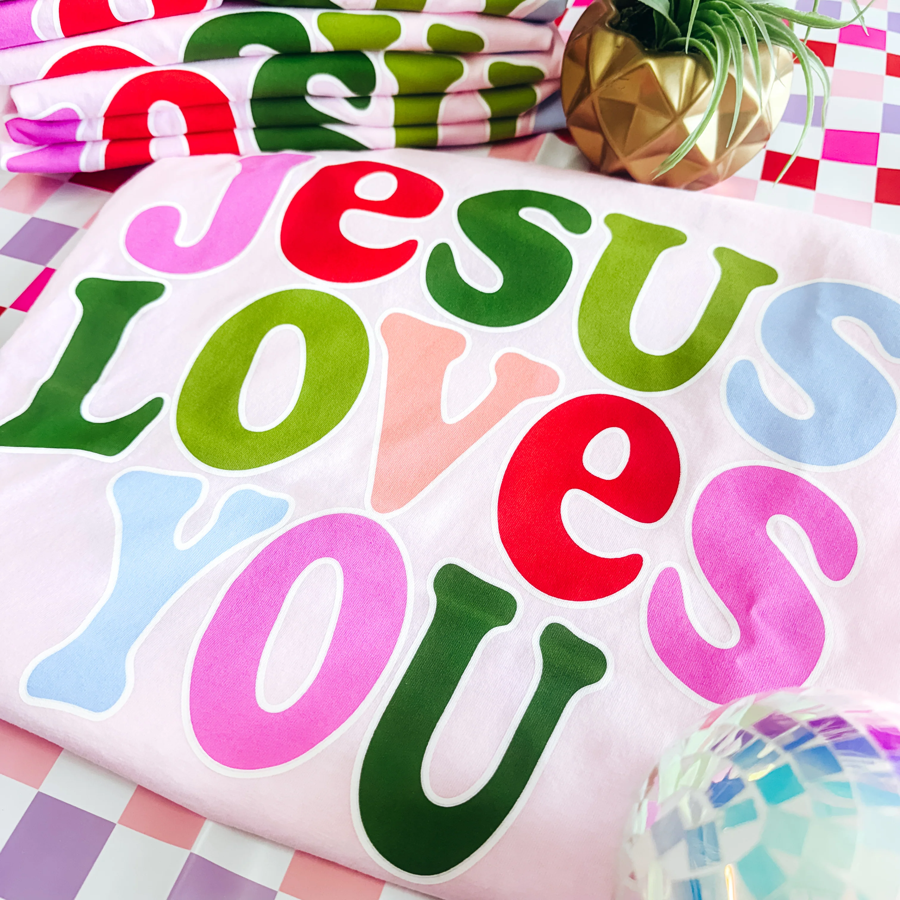 Jesus Loves You Pink Tee
